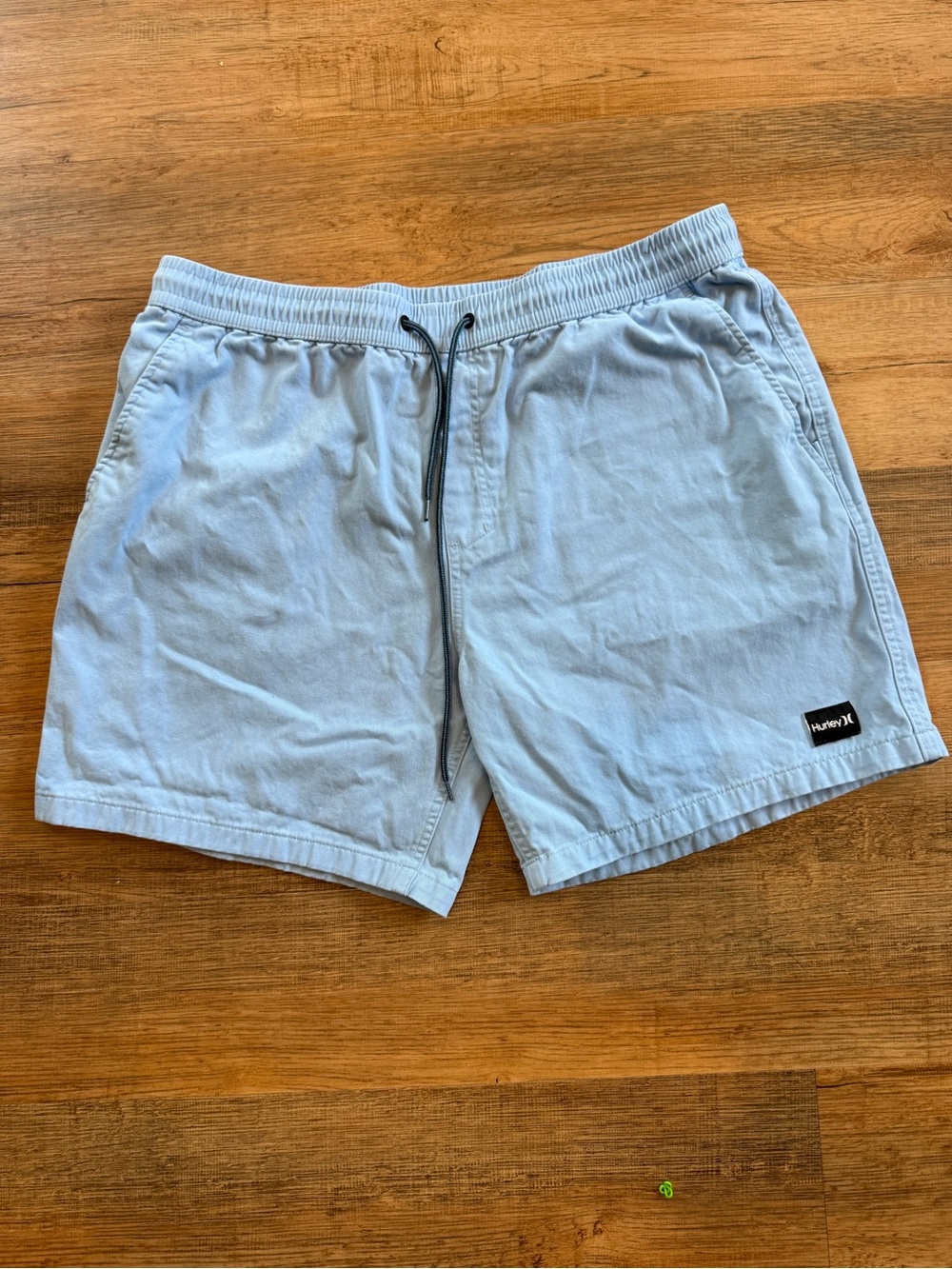 Hurley Men's Pale Blue Drawstring Flat Front Shorts Size XL
